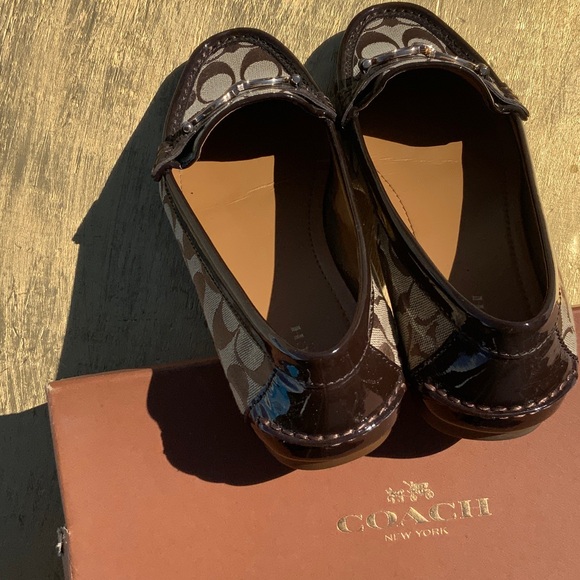 Coach Women's Khaki/Chestnut  Loafers - Picture 5 of 9